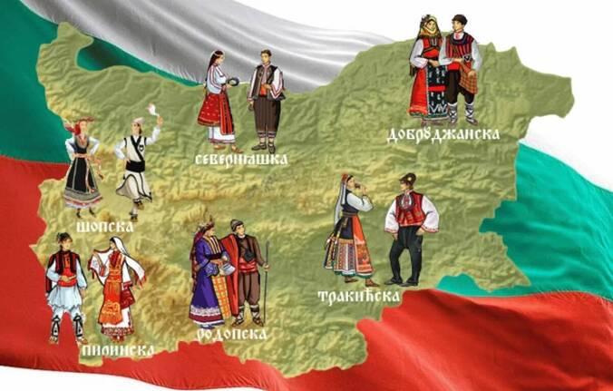 Илюстрована карта на регионалните носии